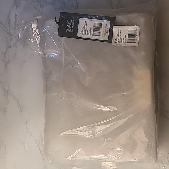 ZAC POSEN MINI EARTHETTE LEATHER SHOULDER BAG - SILVER ROSE - Picture 5 of 10